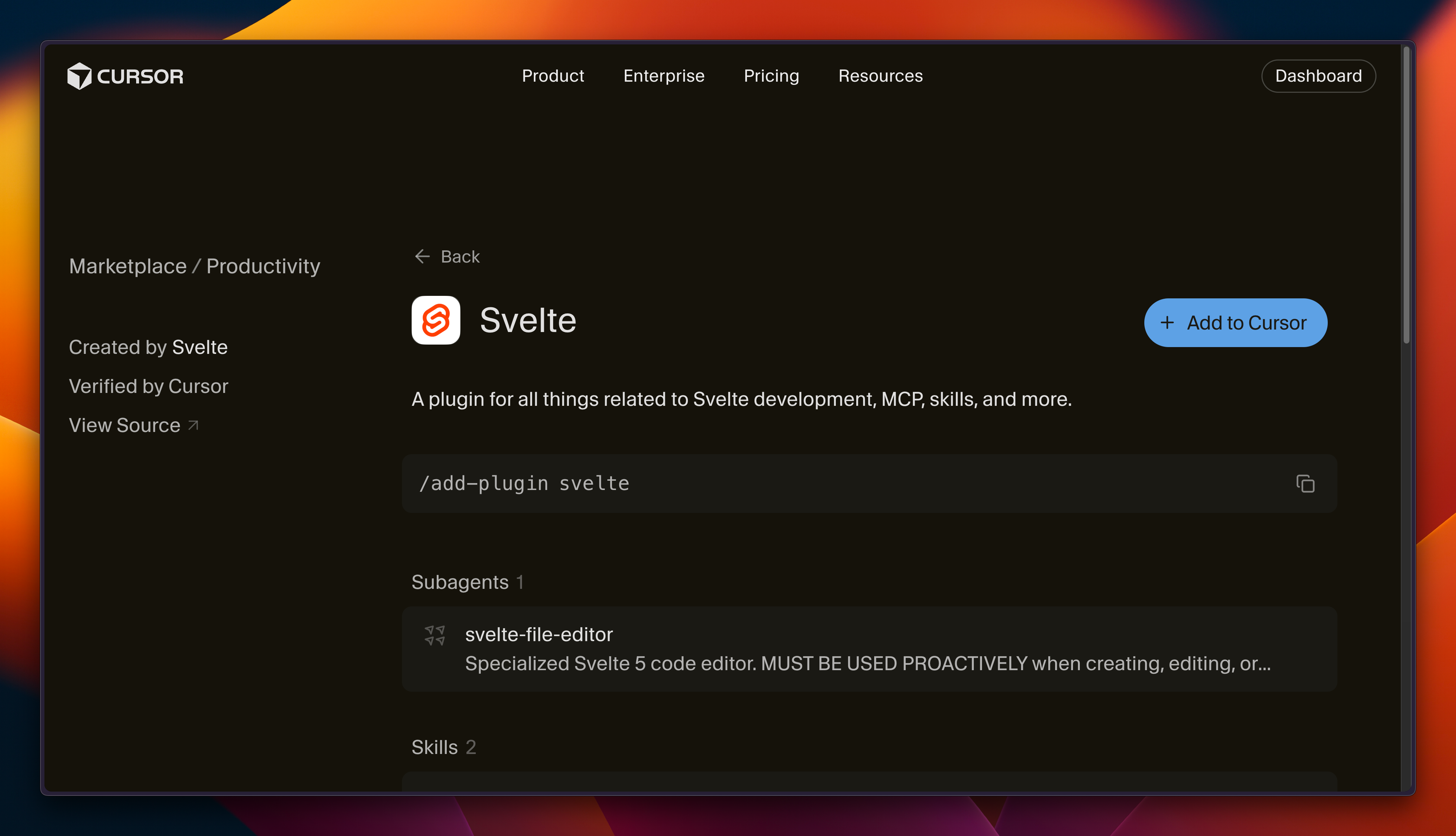 cursor svelte plugin